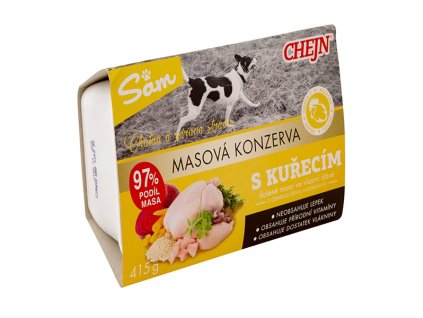 Konzerva pro psy kuřecí Sam 8 x 415 g