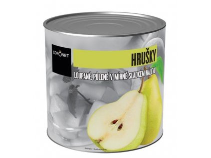 Hrušky půlené loupané Coronet 2650 ml
