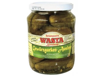 Okurky sterilované výběrové 7–9 cm Auslese Wasta 12 x 720 ml