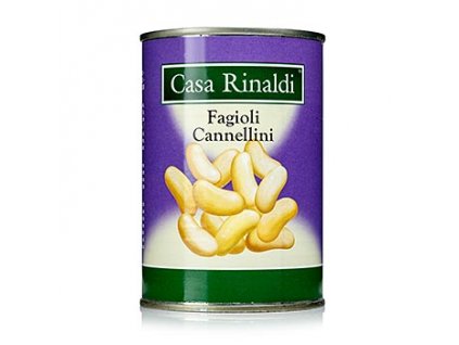 Cannellini Bohnen, weiß und klein, gegart, aus Italien, 400 g