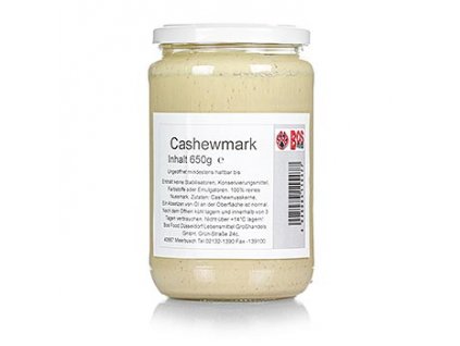 BOS FOOD Cashewkern-Mark, 100% Mark ohne Zusatzstoffe, 650 g