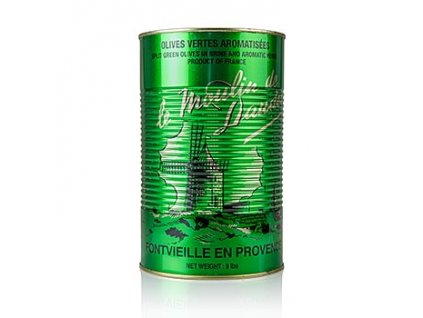 Grüne Oliven, mit Kern, mit Kräutern der Provence, 4,3 kg