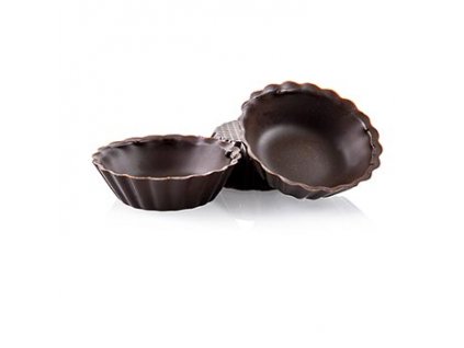 Schokoform - Mini Cups, gewellte Schale, dunkle Schokolade, ř 30-45mm, 13mm hoch, 210 St
