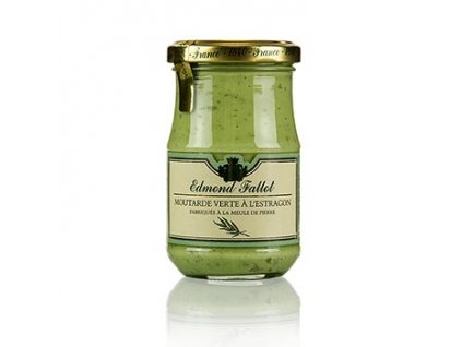Dijon Senf mit Estragon, grün, fein, Fallot, 190 ml
