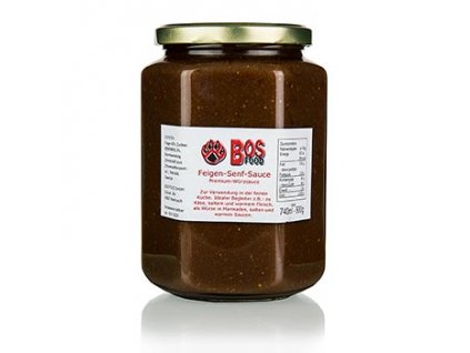 BOS FOOD Feigen-Senf-Sauce, eigene Kreation mit roten Feigen, 740 ml