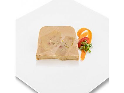 Gänseleberblock mit Stücken, Trapez Halbkonserve, 98% Foie Gras, Rougié, 1 kg