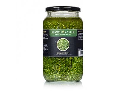 BOS FOOD Basilikum Pesto, eigene Kreation mit Basilikum, Pinienkernen, Parmesan, 900 ml