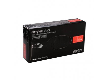 Rukavice nitrilové nepudrované L černé
