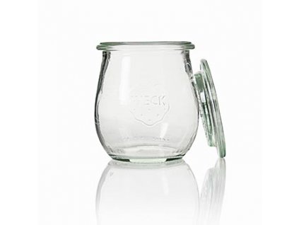 Mini sklenice tulipánový tvar, 220 ml, průměr  60 mm, bez gumičky, Weck, ks