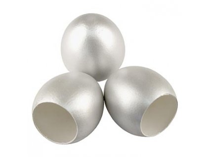 Leere Eierschalen, silber, zum Füllen, 120 St