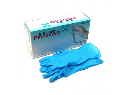Rukavice nitrilové nepudrované M modré