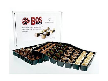 BOS FOOD exclusive Pralinen-Mischung - Coppeneur, 8 Sorten ŕ 10 Stück, 900 g