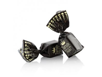 Trüffelpralinen - Dolce d´Alba, dunkle Schokolade, ŕ 14g, schwarzes Papier, 2,5 kg
