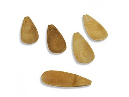 Jednorázové bambusové misky / talíře, ploché a pevné, lžíce-tvarovaný, 10x3, 8 cm, 24 St