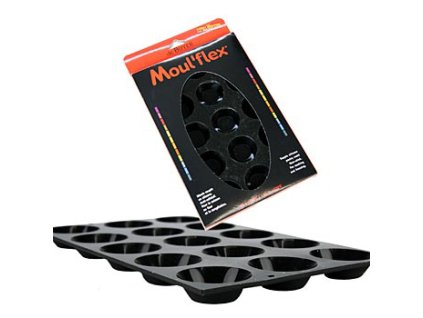 deBUYER Backform Moul´flex, 15 Mini-Tartlets, rund  ř 45 mm, 10mm hoch,17,5x30cm, St