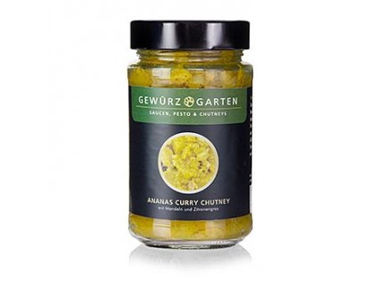 Gewürzgarten Ananas Curry Chutney, mit Mandeln, Holunderblüte und Zitronengras, 225 ml