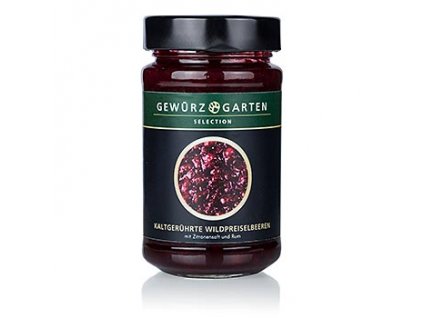 Wildpreiselbeeren, kaltgerührt, mit Zitrusfruchtsaft und Strohrum, 225 ml