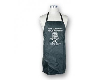 Port Culinaire Kochschürze, schwarz, weißes Logo aufgedruckt, 60x80cm, 1 St