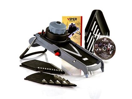 Mandoline Viper, Edelstahl, Messer glatt+gewellt, Julienne 4+10mm, 1 St