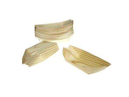 Einweg Boot aus Holz, 11cm, hitzebeständig bis 180° C, 50 St