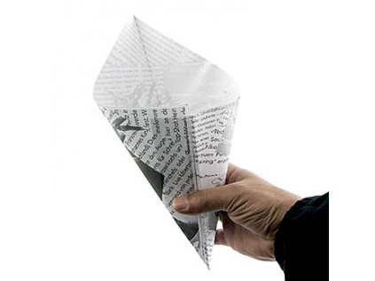 Fish & Chips-/ Pommes Frites-Tüten, mit Zeitungspapierdruck, 21cm, 1.050 St