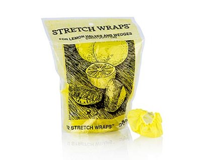 The Original Lemon Stretch Wraps - servírovací ubrousky na krájené citrony, žluté s gumičkou 12 Ks