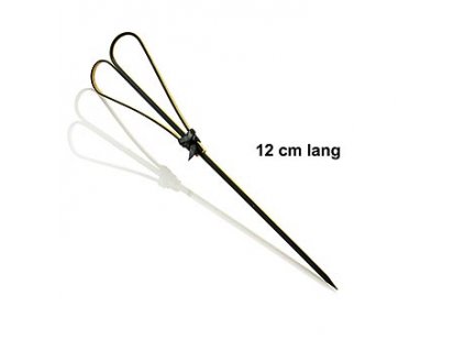 Bambusové špejle, se srdcem, černá, 12 cm, 100 Ks