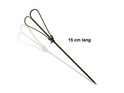 Bambusové špejle, se srdcem, černá, 15 cm, 100 Ks