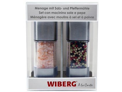 Wiberg menážka, mlýnky se solí a pepřem, s keramickým mechanismem  16,8cm, 205g