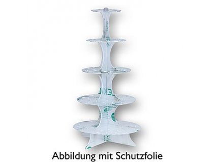 Mini-Waffelhörnchen-Halter, Plexiglas, 5 Etagen, 69cm Hoch, für 100 Hörnchen, 1 St