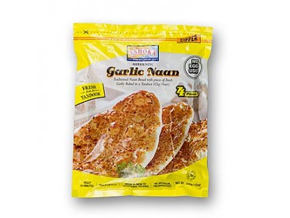 Tandoori Naan Indisches Brot mit Knoblauch, TK, 340g, 4 St