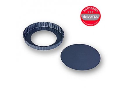 Geriffelte runde Tortenform Ř19,8cm, mit abnehmbaren Boden, de Buyer (4706.20), 1 St