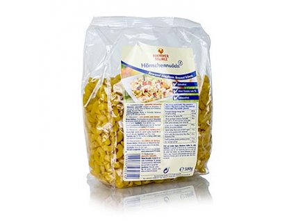 Nudeln, Hörnchen aus Mais, laktose und glutenfrei, 500g, Hammermühle, 500g