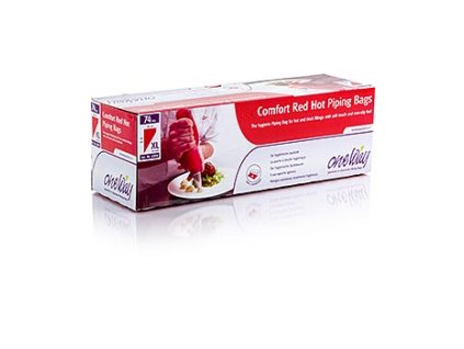 Einwegspritzbeutel One Way Comfort Red/Hot, 2,55l, 59x28cm, 74 Stück, 74 St