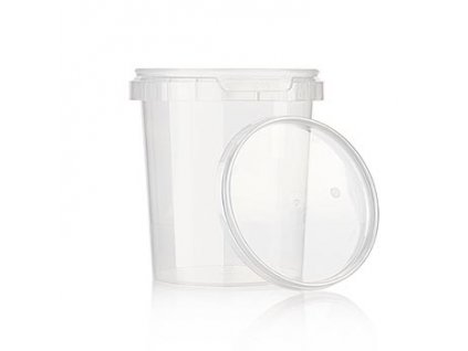 Kunststoffdose ''Circlecup'', rund, mit Deckel, ř 117x128mm, 870ml, 1 St