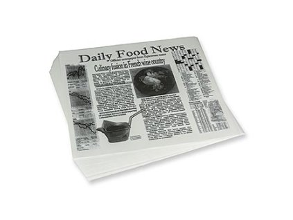 Snack Papír s novinovým potiskem, ca.310x285mm, Daily News, 500 ks