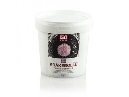 Severní moře Salt Works, KRÅKEBOLLE jemná mořská sůl, z Norska, 1kg