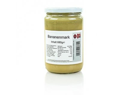 Banánové pyré/dřeň, jemně pasírované 680g