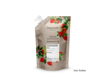 Jahodové pyré "Gariguette", Ponthier, s cukrem, 1 kg