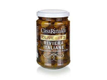 Schwarze Oliven, ohne Kern (Snocciolate), in Olivenöl, Casa Rinaldi