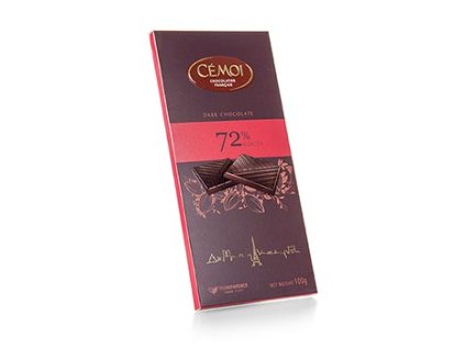 Tabulka čokolády - tmavá čokoláda se 72% kakaa, Cémoi, 100 g