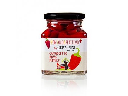 Papričky Pepperoni Tropfen Giovagnini Cappuccetto Pepper Rosso, 310 g