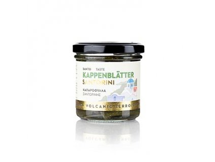 Listy kapary (Thiraika) ze Santorini v octě, sklenice, 150 g