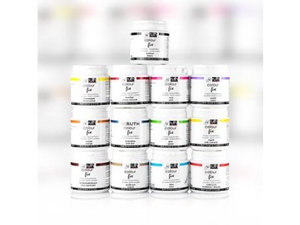 Potravinová barviva, ve vodě rozpustná, 13 barev x 50 g, 9150, Ruth, 650 g
