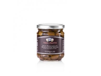 Černé olivy leccino v oleji (denocciolate), bez pecek, Terre e Frantoi, 180 g