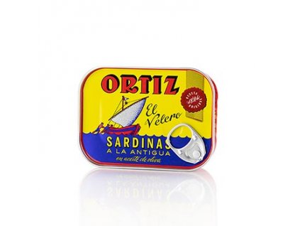 Sardinky, celé, v olivovém oleji, Ortiz, 140 g