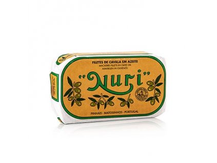 Filety z makrely v olivovém oleji, 3 - 4 kusy, Nuri (Portugalsko), 125 g