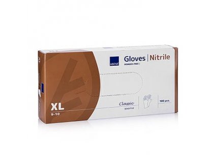 Jednorázové rukavice bílé XL, (nitril), nepudrované, 100 ks