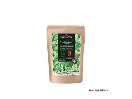 Valrhona Andoa Lait, mléčná čokoláda 39%, čokoládové pecky, 250 g