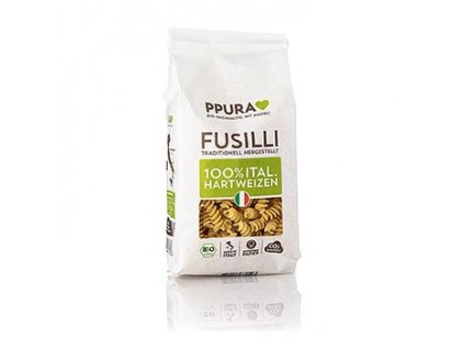Těstoviny Ppura fusilli vyrobené z italské tvrdé pšenice, 500 g